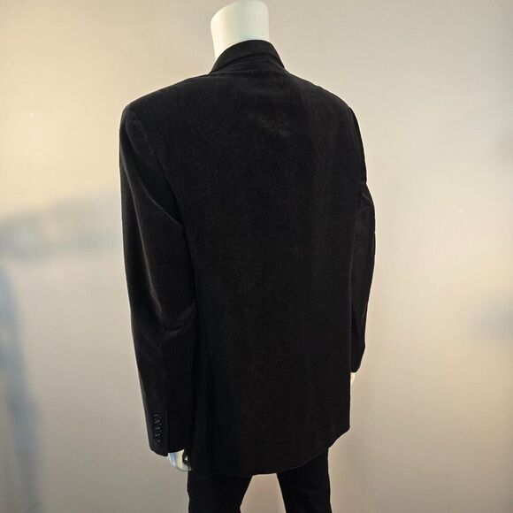 Alfani Exclusively For Macy's Velvet Velour Blazer Brown Cotton Mens Size 44R - Picture 5 of 13